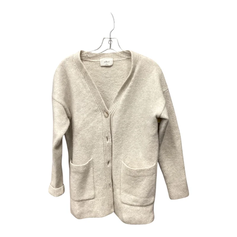 Price Drop Sweater Cardigan By Wilfred In Cream, Size: M