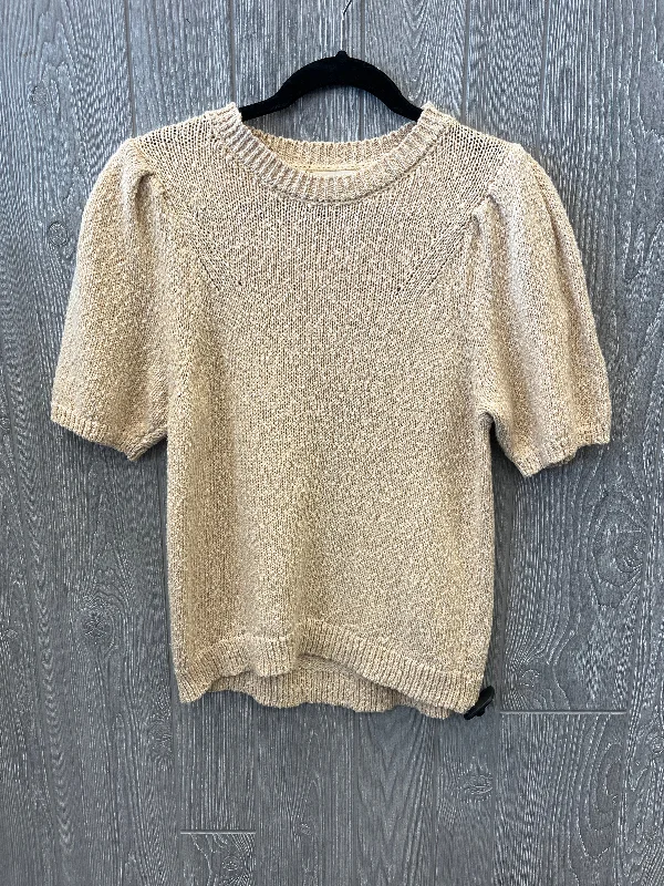 Best Bargains Sweater Short Sleeve By Universal Thread In Tan, Size: S
