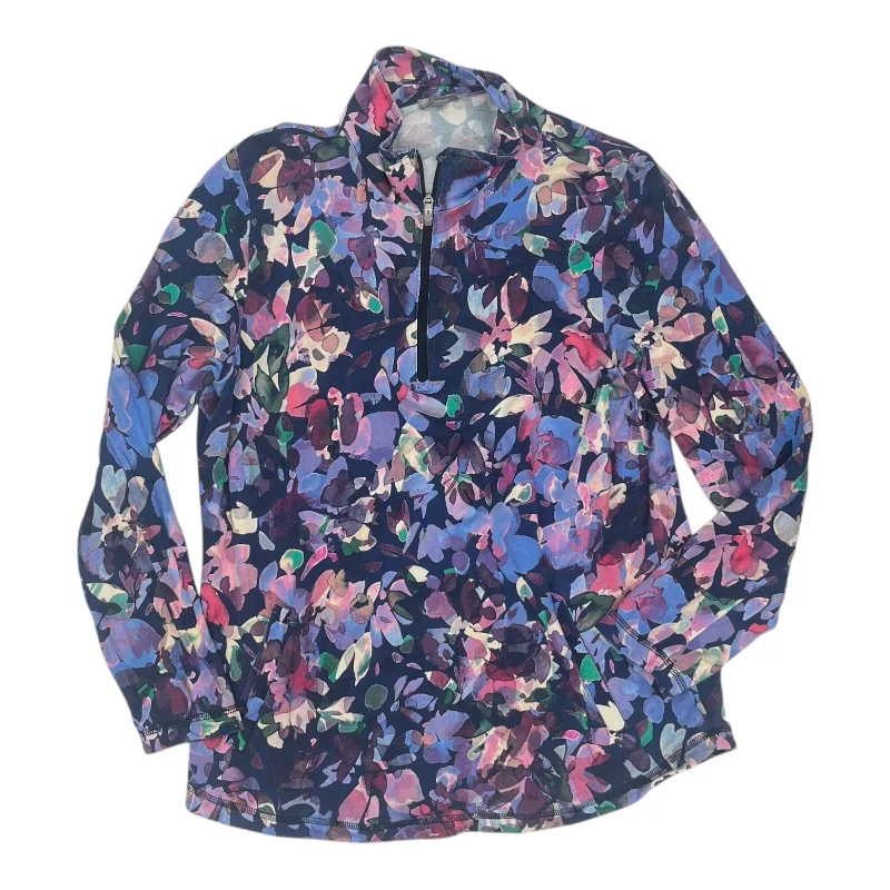 Overstock Sweatshirt Collar By Talbots In Blue, Size:L