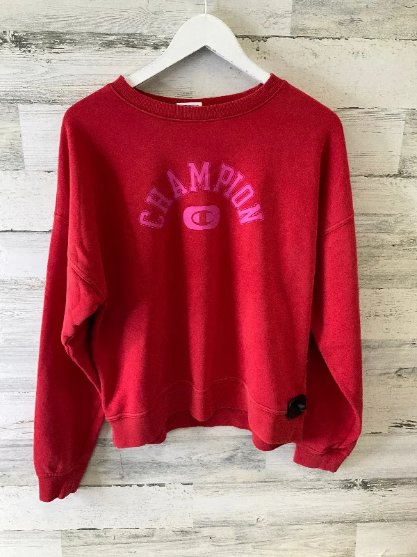 Stock Up and Save Sweatshirt Crewneck By Champion In Orange, Size: M