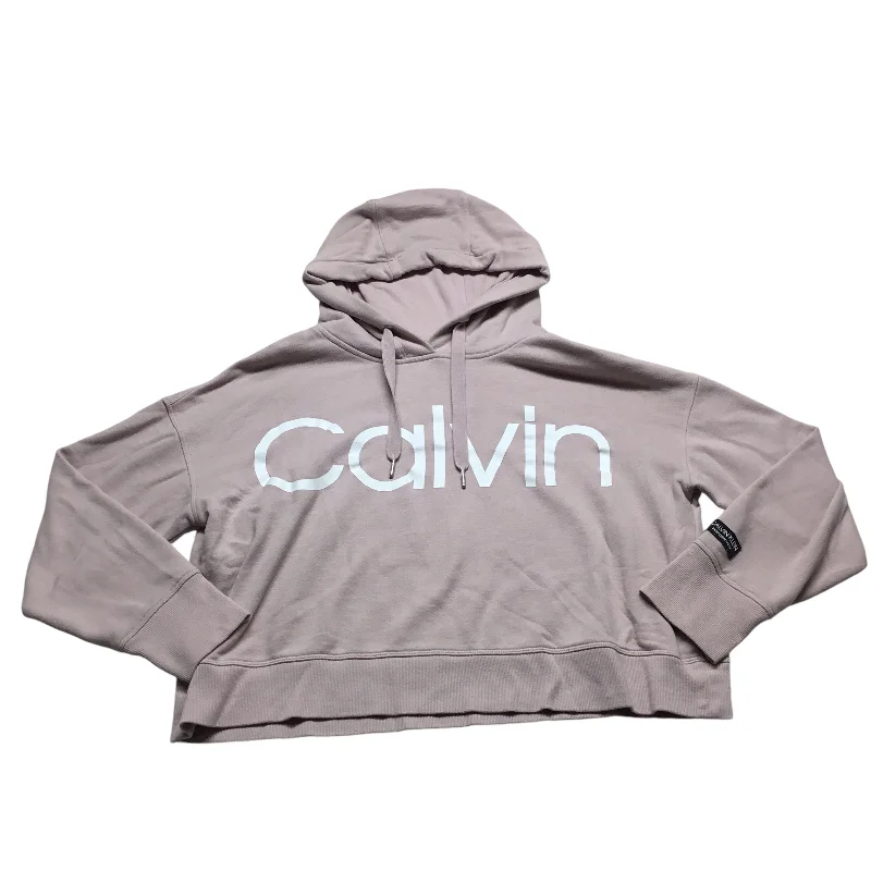Now or Never Sweatshirt Hoodie By Calvin Klein In Pink, Size: L