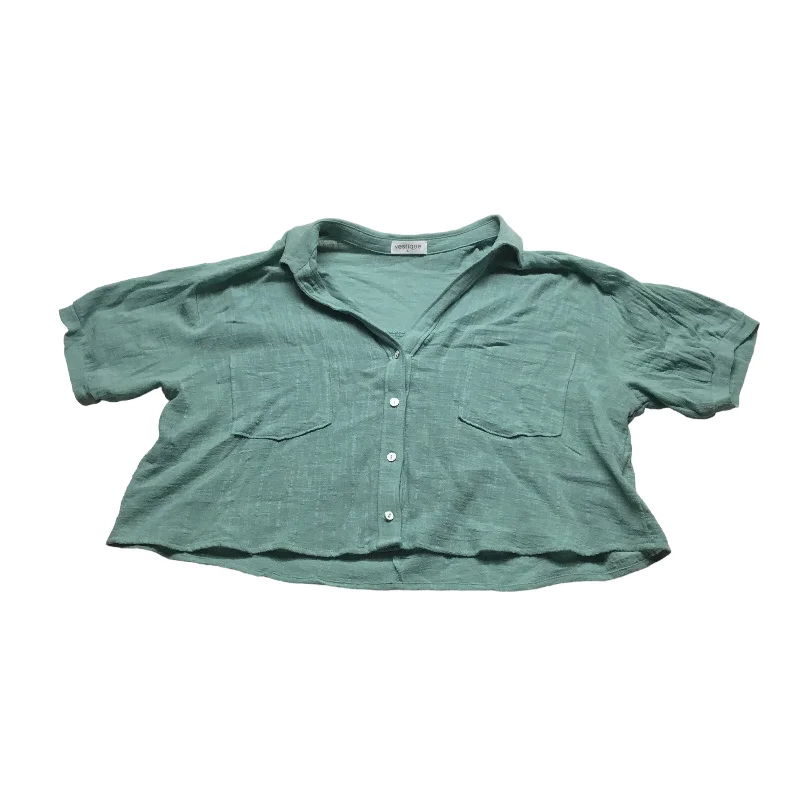 New Deals Teal Top Short Sleeve Vestique, Size L