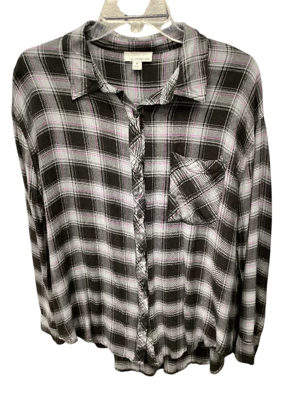 Unmissable Offer Top 2pc Long Sleeve By Allison Joy In Plaid, Size: M