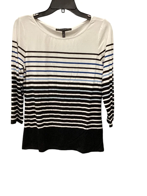 Anniversary Sale Top 3/4 Sleeve Basic By White House Black Market In Striped Pattern, Size: S