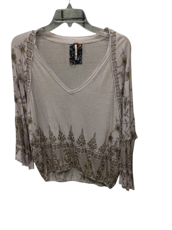 Price Smash Top 3/4 Sleeve By Free People In Paisley Print, Size: Xs