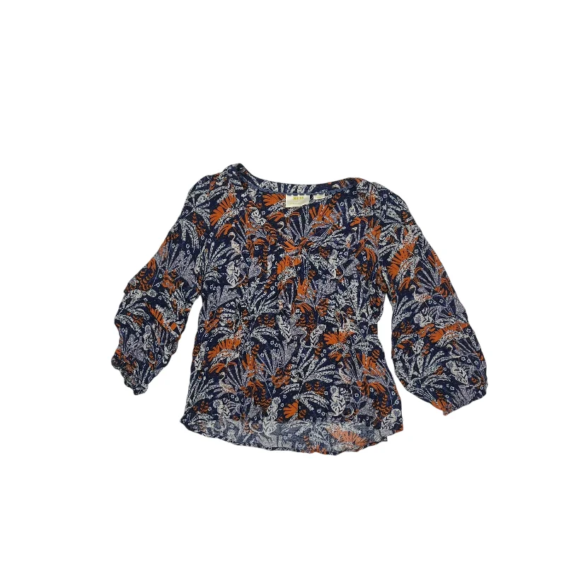 Can't Be Beat Top 3/4 Sleeve By Maeve In Blue, Size:Xs