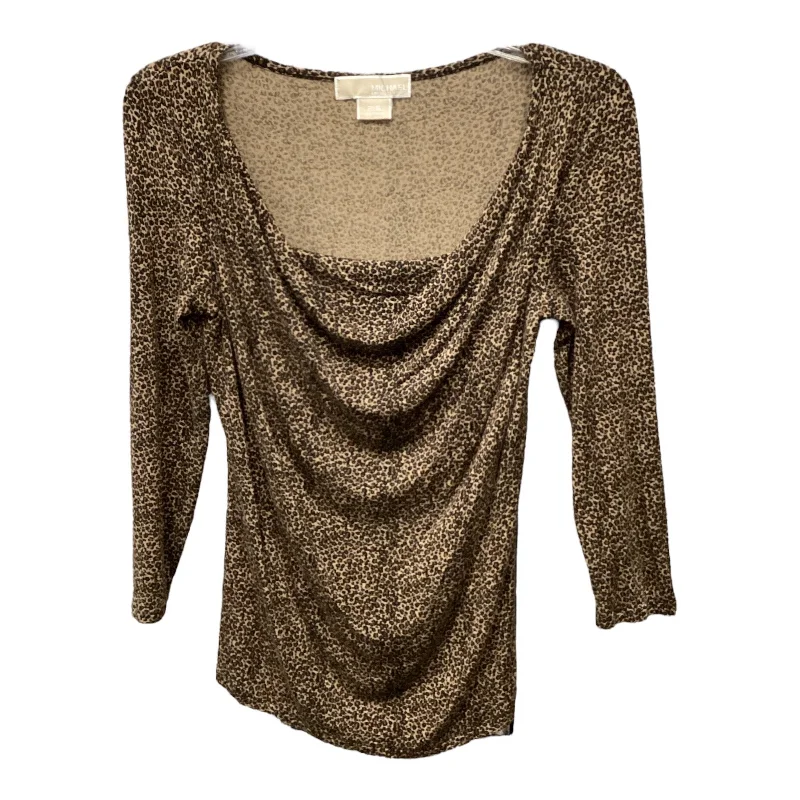 Year-End Sale Top 3/4 Sleeve By Michael By Michael Kors In Animal Print, Size: S
