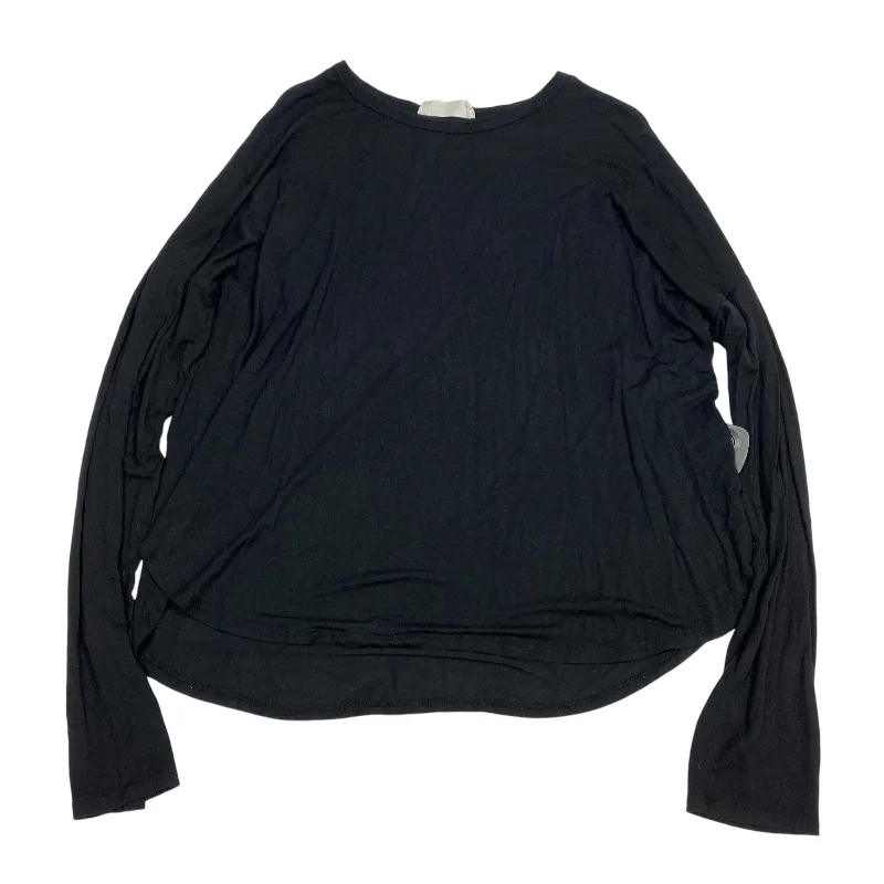 Hurry In Top Long Sleeve Basic By Double Zero In Black, Size: M