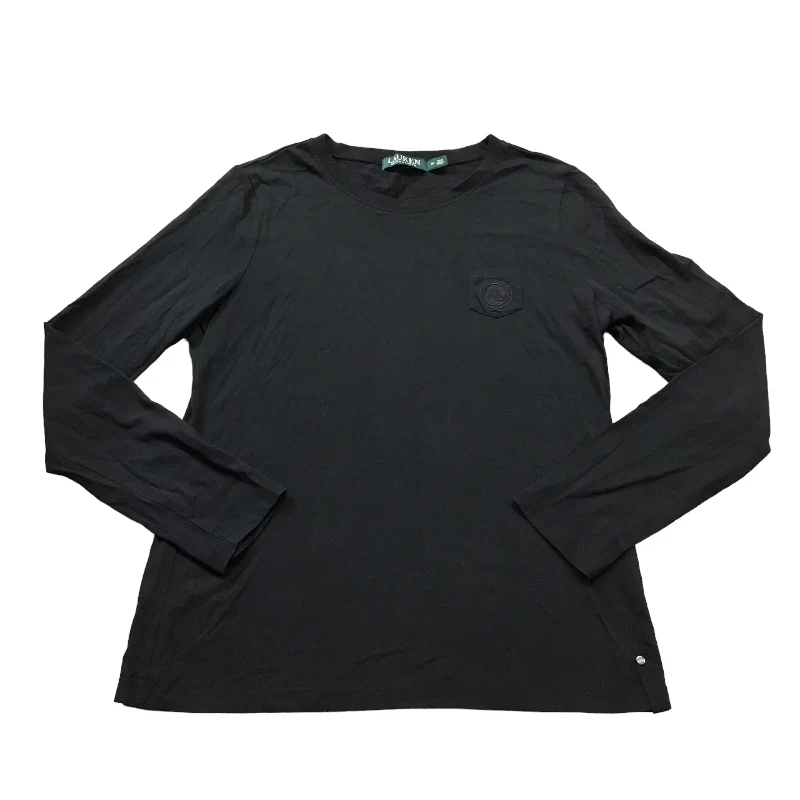 Deal of the Day Top Long Sleeve Basic By Ralph Lauren In Black, Size: M