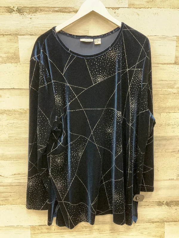 Special Savings Top Long Sleeve By Alfred Dunner In Blue, Size: 3x