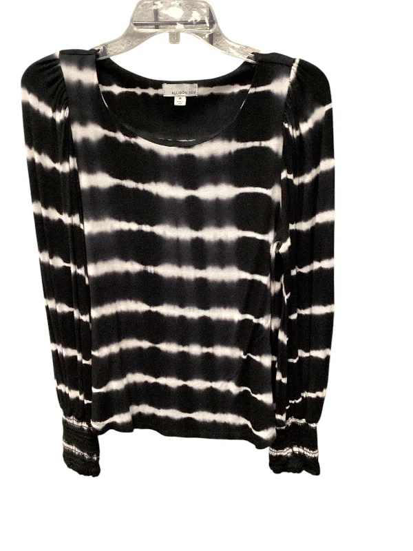 Buy Now Top Long Sleeve By Allison Joy In Black White, Size: M