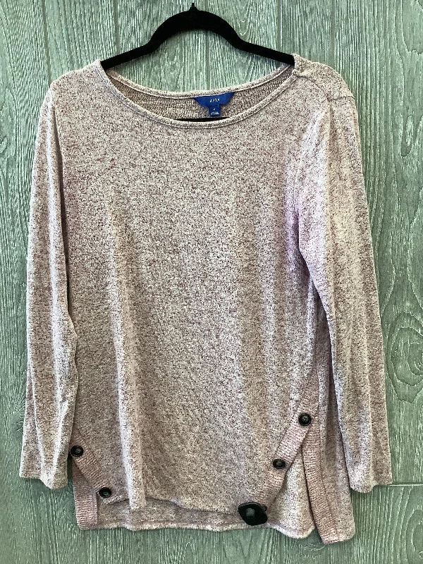 Act Now Top Long Sleeve By Apt 9 In Purple, Size: S