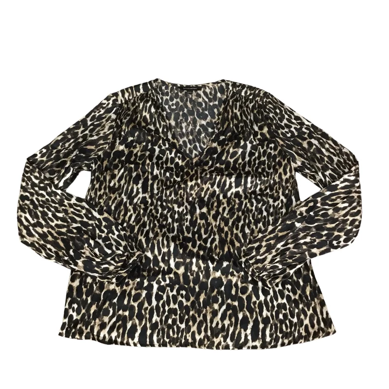 Deal Mania Top Long Sleeve By Banana Republic In Animal Print, Size: Xs