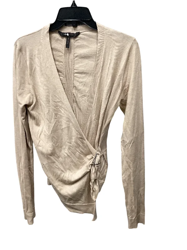 Bargain Prices Top Long Sleeve By Bcbgmaxazria In Tan, Size: L