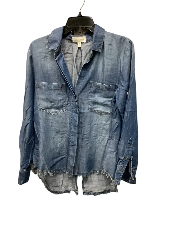 Today Only Top Long Sleeve By Cloth & Stone In Blue Denim, Size: S