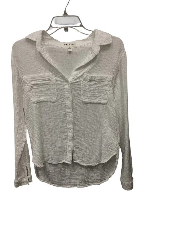 Deal Frenzy Top Long Sleeve By Cloth & Stone In White, Size: S