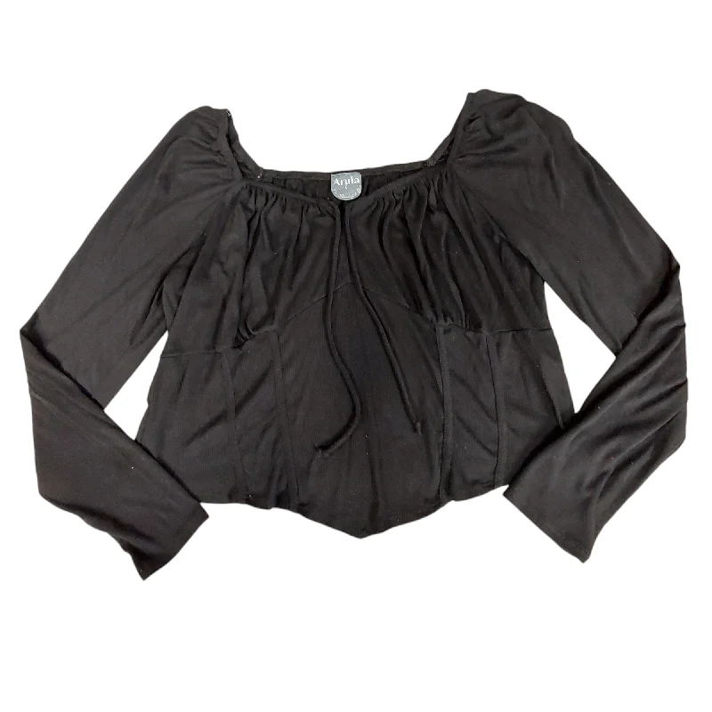 Midnight Sale Top Long Sleeve By Cmc In Black, Size: 2x