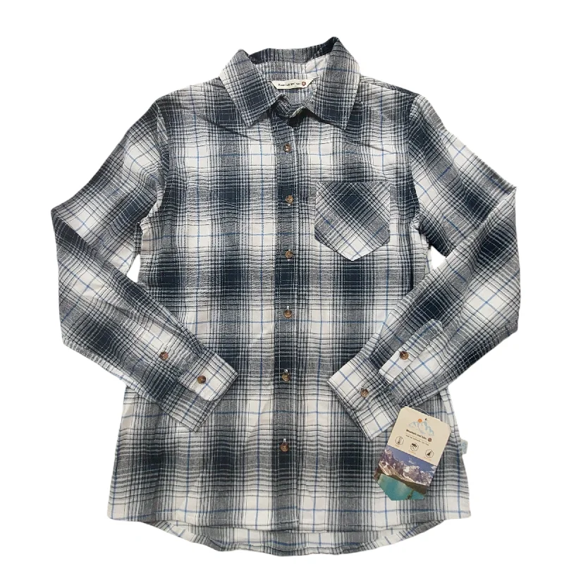 Price Blitz Top Long Sleeve By Cmc In Plaid Pattern, Size: S