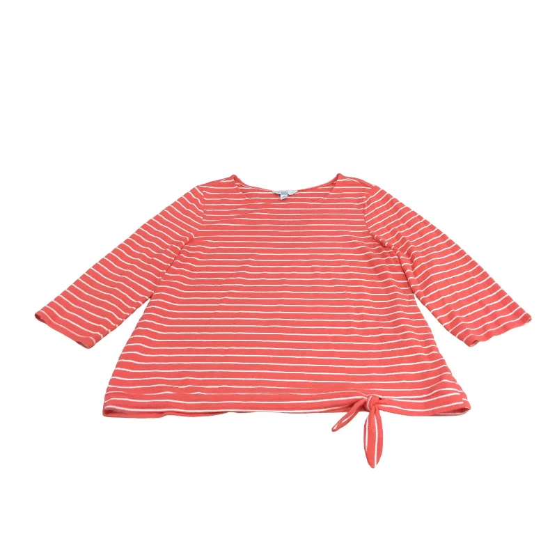 Amazing Deals Top Long Sleeve By Croft And Barrow In Striped Pattern, Size: Xxl