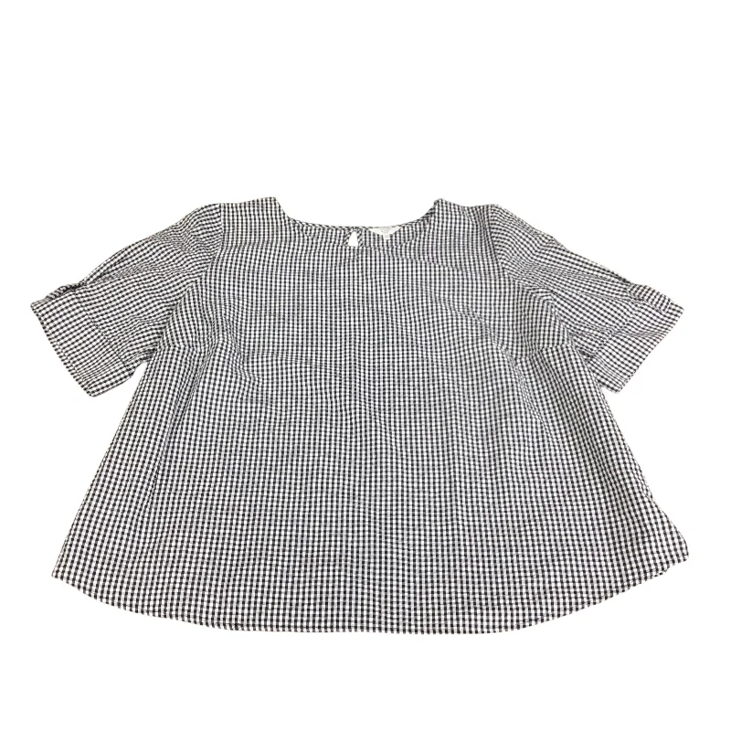 Fantastic Offers Top Long Sleeve By Crown And Ivy In Blue & White, Size: 3x