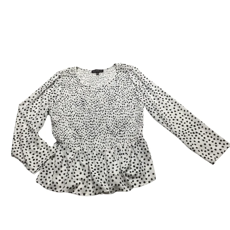 Clearance Sale Top Long Sleeve By Eloquii In Black & White, Size: 16