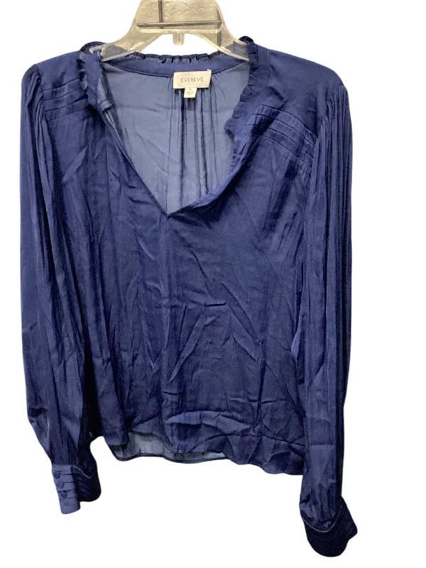 Exclusive Offers Top Long Sleeve By Evereve In Blue, Size: Xl