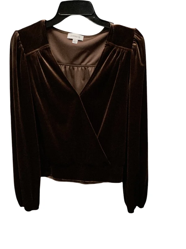 Get It Before It’s Gone Top Long Sleeve By Evereve In Brown, Size: S