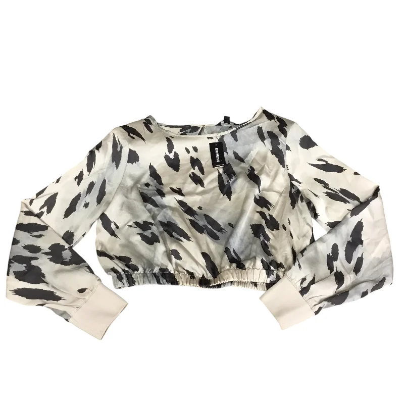 The Best Prices Top Long Sleeve By Express In Animal Print, Size: M