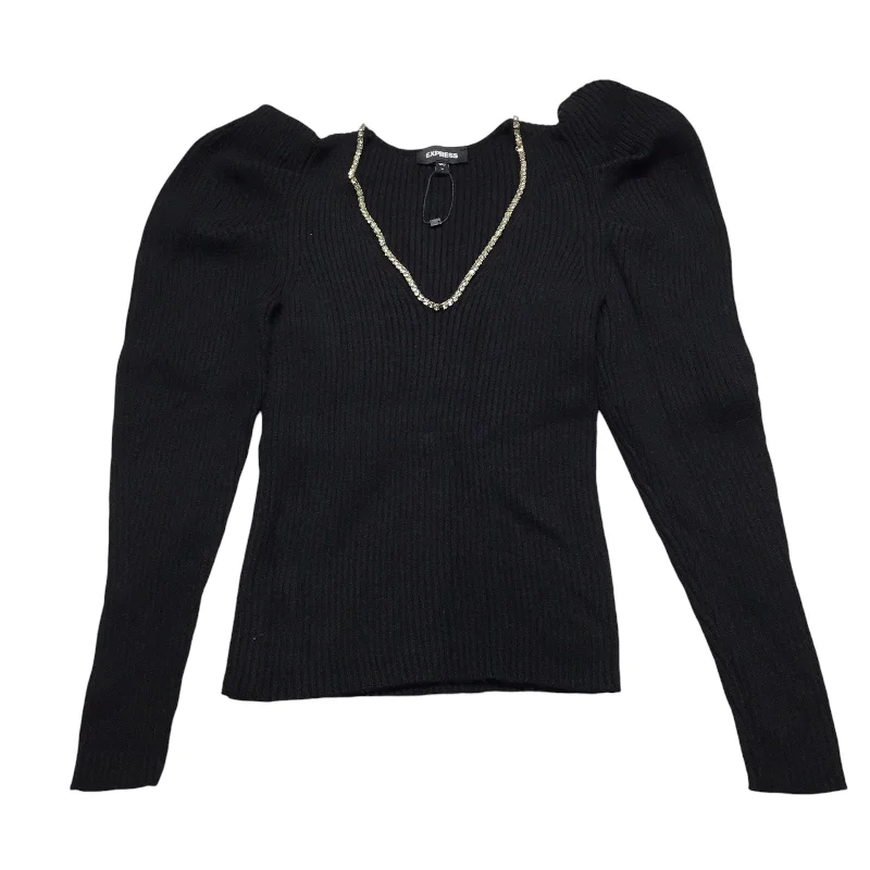 Limited Stock Top Long Sleeve By Express In Black, Size: M