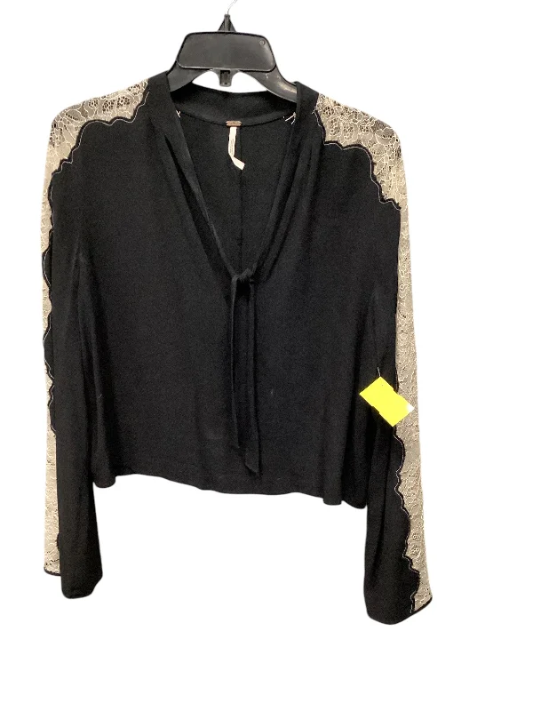 Quick Sale Top Long Sleeve By Free People In Black, Size: M