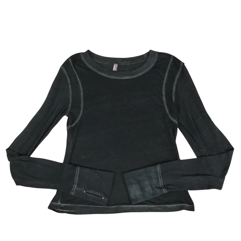 Top Long Sleeve By Free People In Black, Size: M