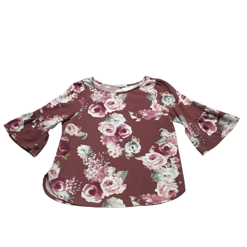Unmissable Offer Top Long Sleeve By Green Envelope In Floral Print, Size: 1x