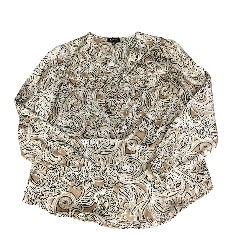 Savings Bonanza Top Long Sleeve By Jones New York In Beige, Size: Xs