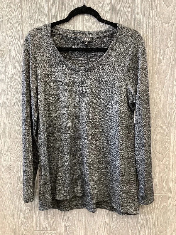 Buy Now Top Long Sleeve By Jones New York In Grey, Size: M