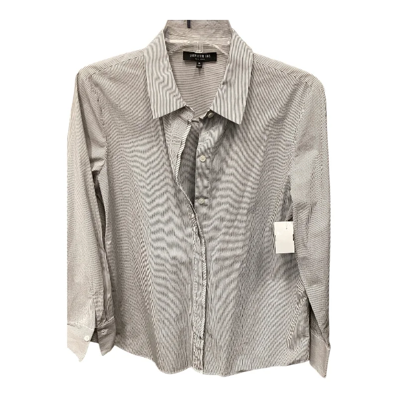 Special Promotion Top Long Sleeve By Lafayette 148 In Striped Pattern, Size: M