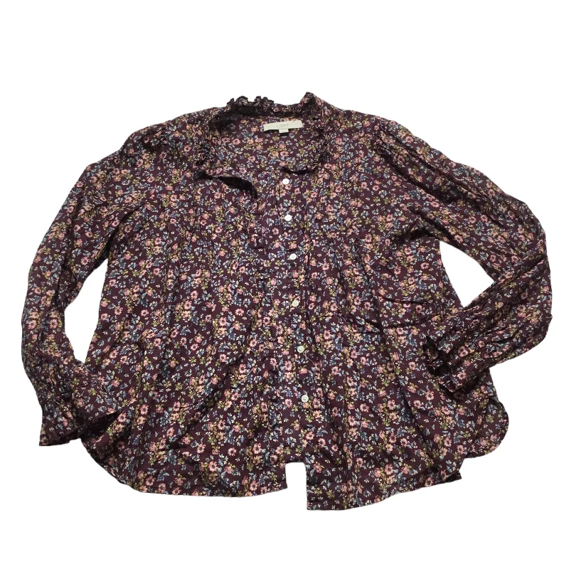 Buy More, Save More Top Long Sleeve By Loft In Floral Print, Size: M