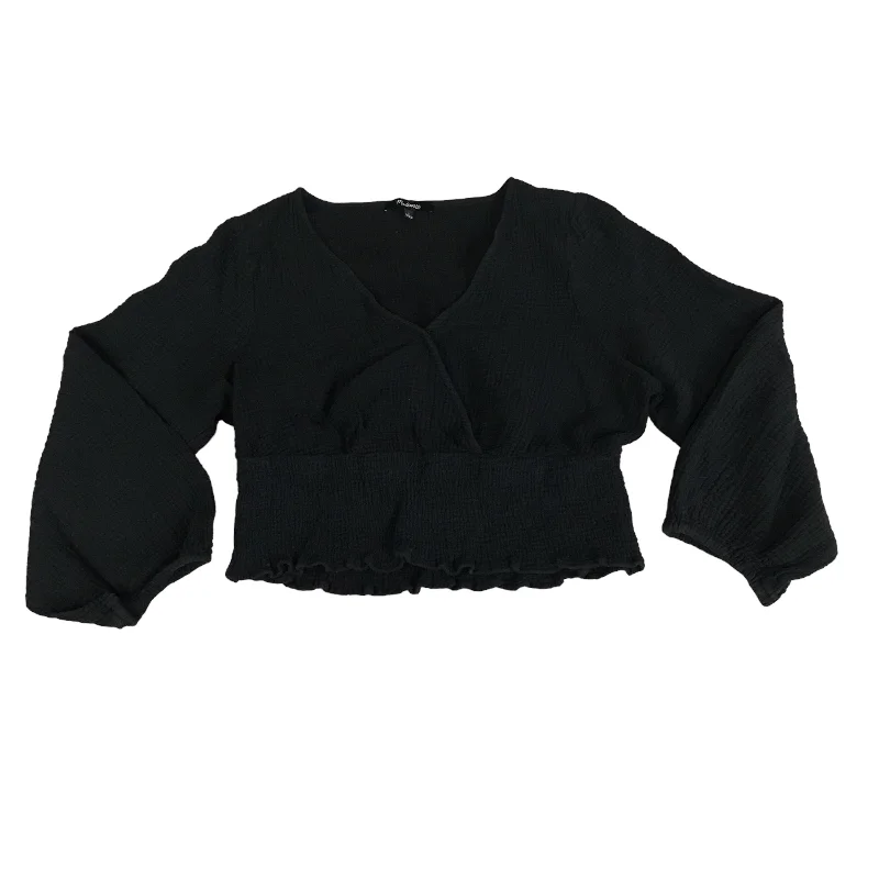 Seasonal Clearance Top Long Sleeve By Madewell In Black, Size: L