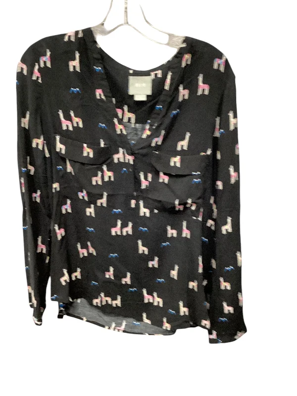 Stock Clearance Top Long Sleeve By Maeve In Black, Size: 10
