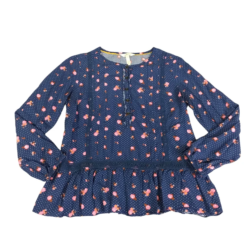 Big Savings Top Long Sleeve By Matilda Jane In Blue & Pink, Size: S