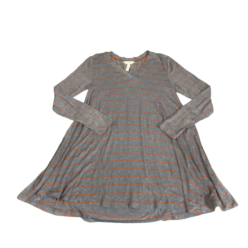 Can't Be Beat Top Long Sleeve By Matilda Jane In Grey & Orange, Size: Xs