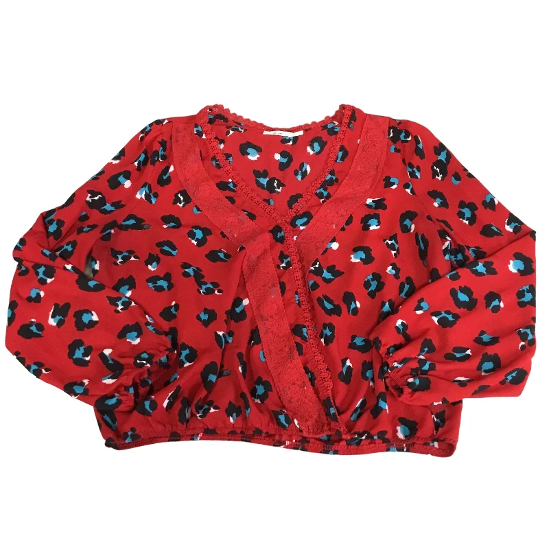 Limited Availability Top Long Sleeve By Mi Ami In Red, Size: Xl