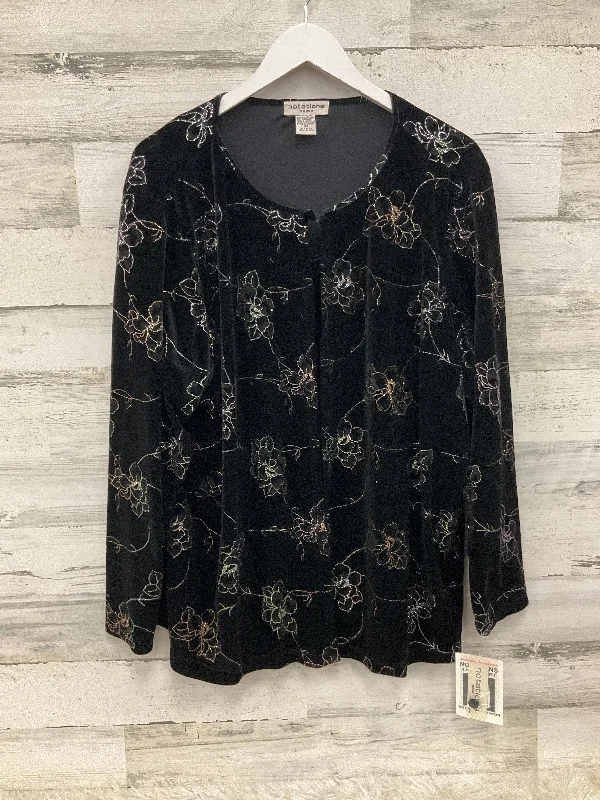 Can't Miss Top Long Sleeve By Notations In Black, Size: 3x