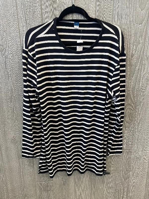 Lowest Price Top Long Sleeve By Old Navy In Black & White, Size: Xl
