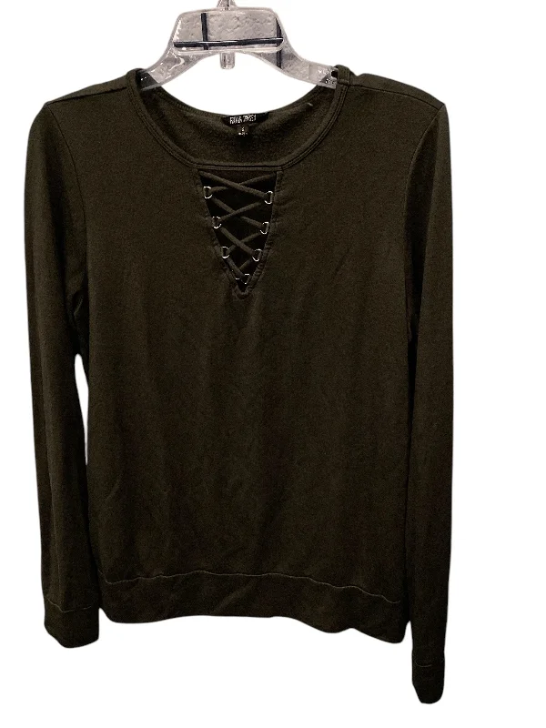 Referral Discount Top Long Sleeve By Peyton Jensen In Green, Size: S