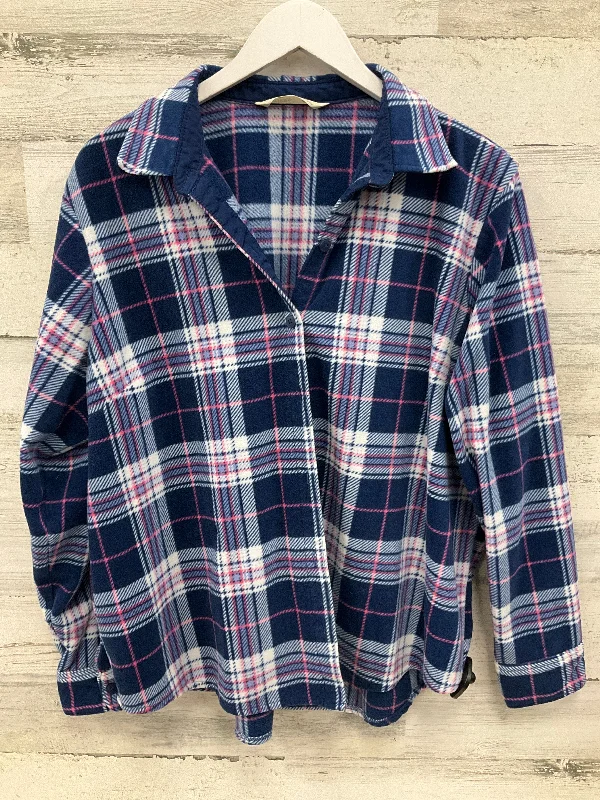 Online Only Top Long Sleeve By Riders In Blue, Size: Xl
