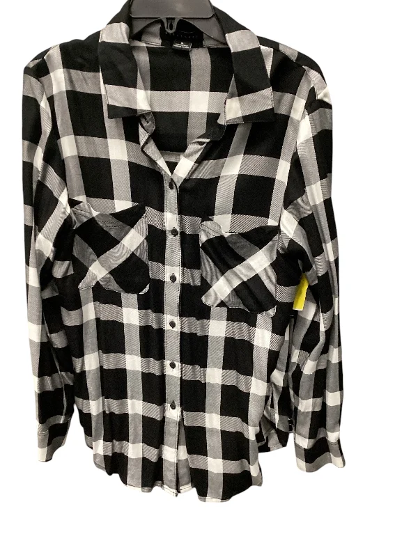 YEAR-End Clearance Top Long Sleeve By Sanctuary In Plaid Pattern, Size: M