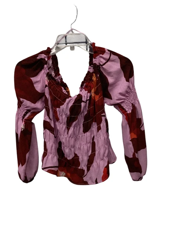 Discount Extravaganza Top Long Sleeve By Sanctuary In Purple & Red, Size: Xs