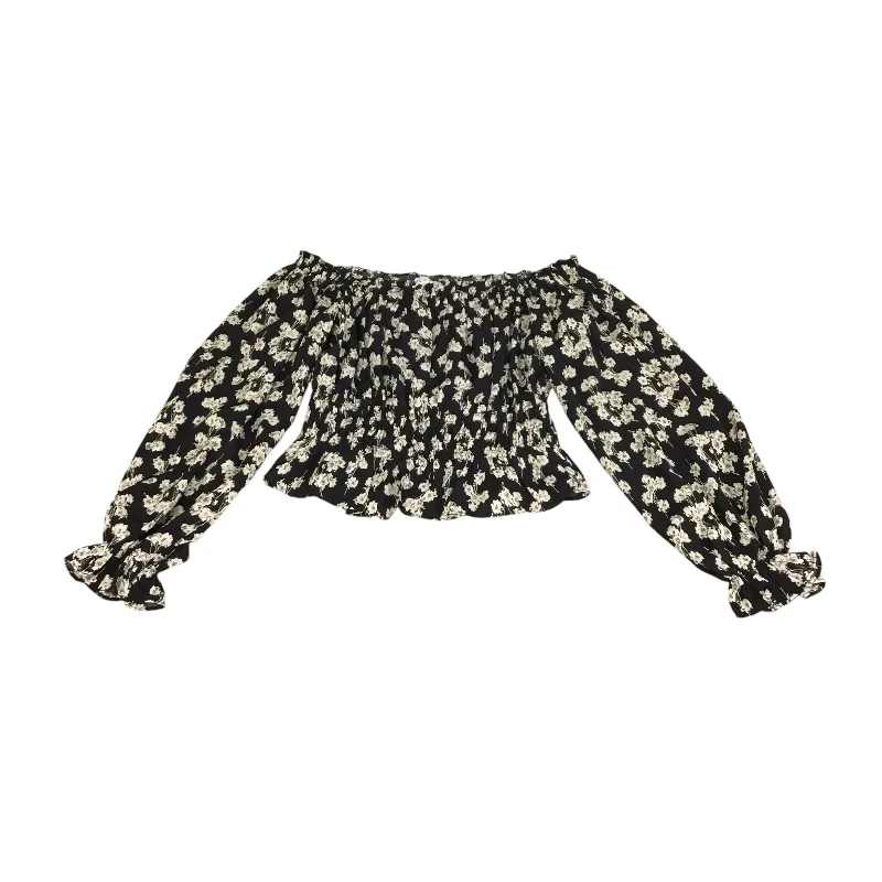 Closeout Top Long Sleeve By She + Sky In Black, Size: S