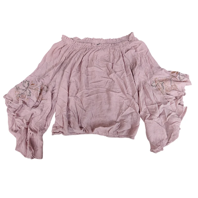 Special Discount Top Long Sleeve By Soho Design Group In Purple, Size: S