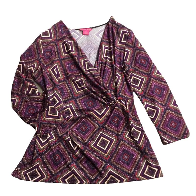 Deep Discounts Top Long Sleeve By Sunny Leigh In Purple, Size: M